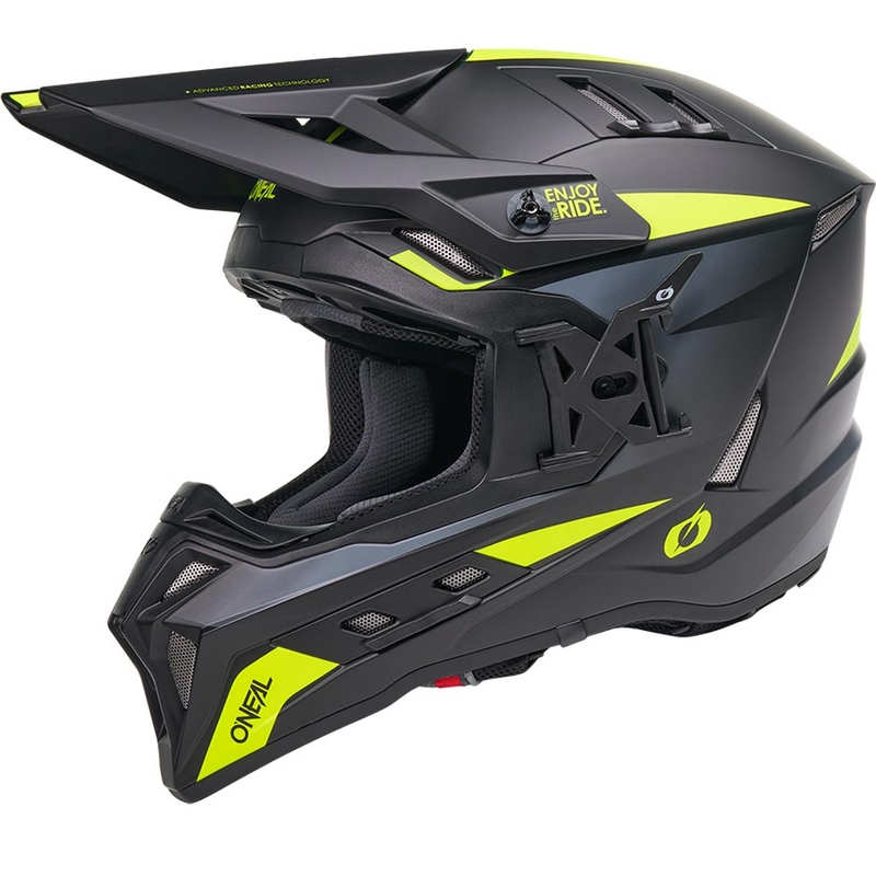 Cască motocross O'Neal EX-SRS Magma negru-galben fluo