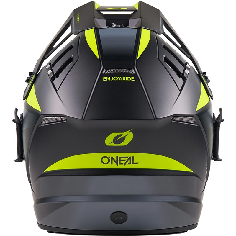 Cască motocross O'Neal EX-SRS Magma negru-galben fluo