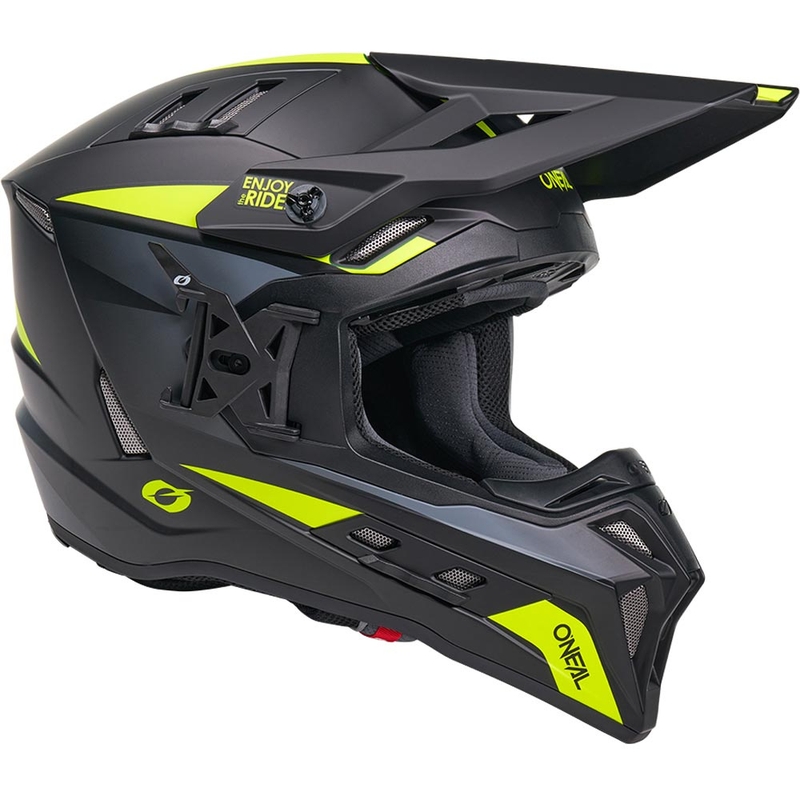 Cască motocross O'Neal EX-SRS Magma negru-galben fluo
