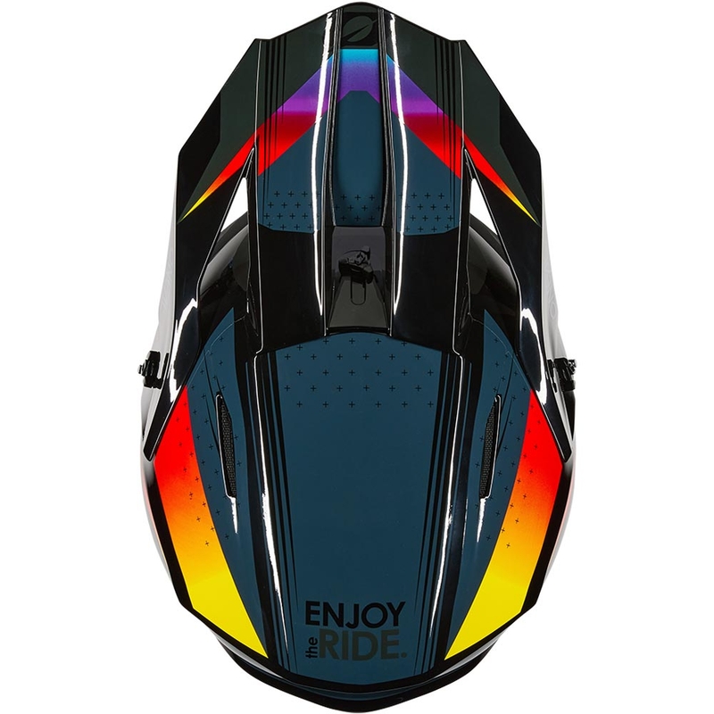 Cască motocross O'Neal 1SRS RC neagră-multicoloră