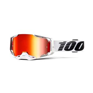 Ochelari de motocros 100% ARMEGA Lightsaber (plexi roșu cromat)