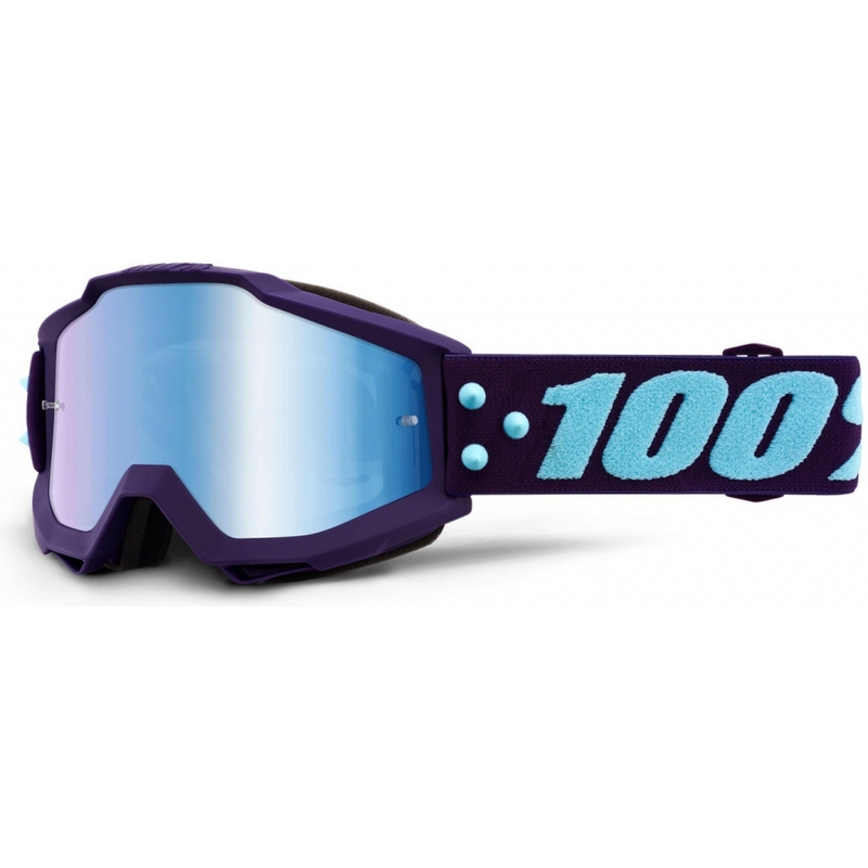 Ochelari de motocros 100% Accuri MANEUVER (albastru oglindă plexi) lichidare