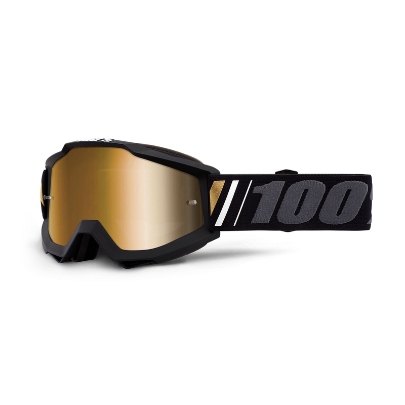 Ochelari de motocros 100% Accuri OFF (plexi cu oglinzi aurii)
