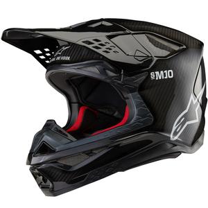 Cască motocross Alpinestars Supertech S-M10 Solid FIM2 neagră