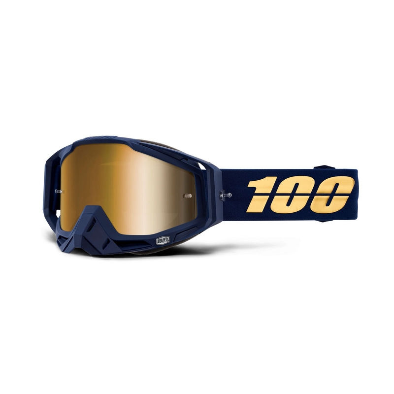 Ochelari de motocros 100% Racecraft BAKKEN (plexi cu oglinzi aurii)