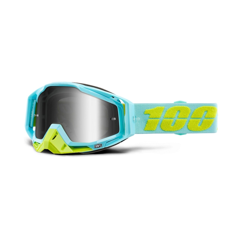 Ochelari de motocros 100% Racecraft PINACLES (plexi argintiu cu oglinzi)