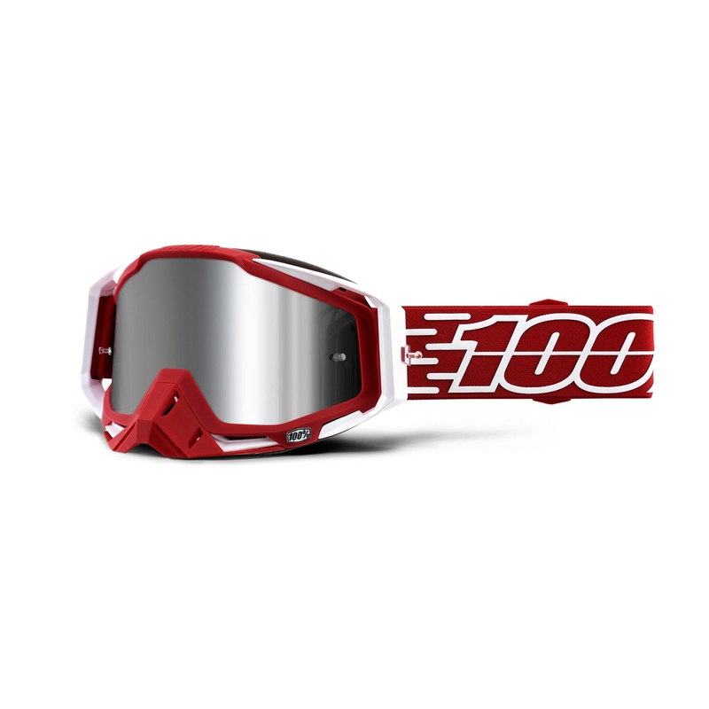 Ochelari de motocros 100% RACECRAFT PLUS Gustavia (plexi argintiu cu oglinzi)