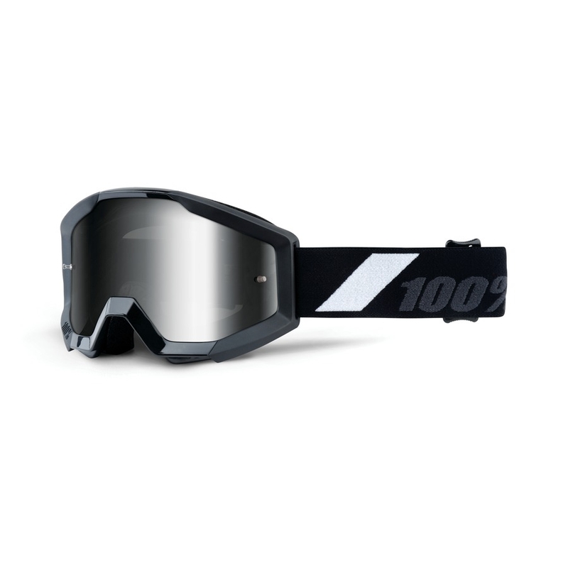 Ochelari de motocross pentru copii 100% Strata Goliath (plexi argintiu cromat)