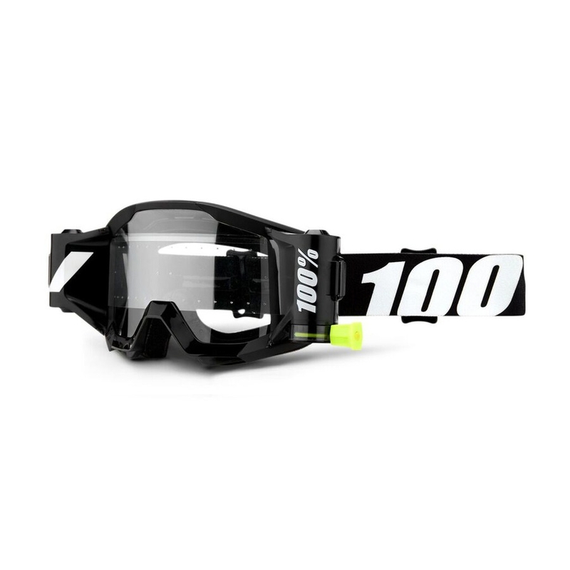 100% Strata Forecast Outlaw Motocross Goggles Negru (Plexiglas transparent)