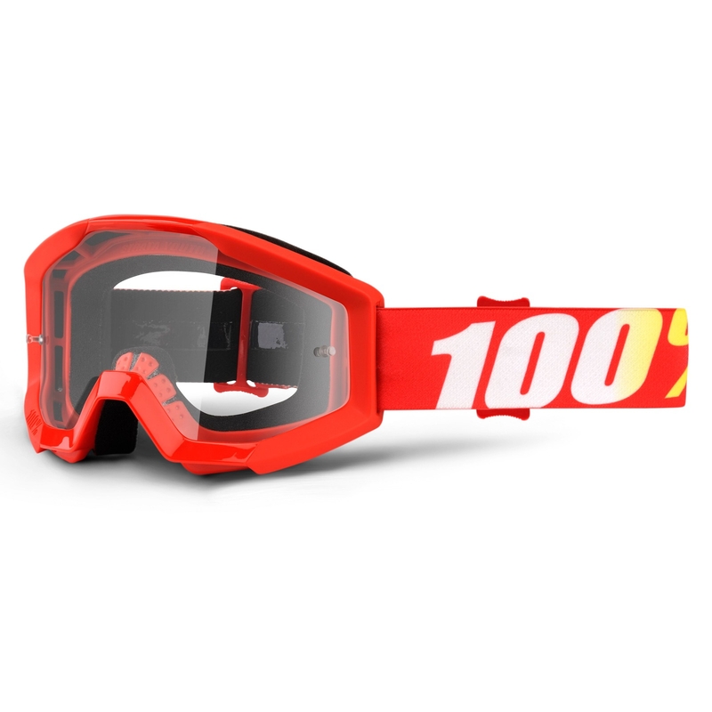Ochelari de motocross pentru copii 100% Strata Furnace (plexi transparent)
