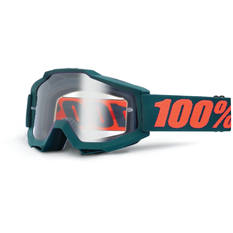 Ochelari de motocros 100% Accuri OTG Gunmetal (plexi transparent)
