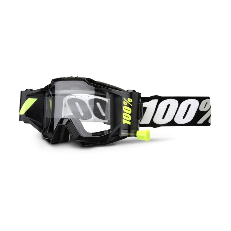 Ochelari de motocros pentru copii 100% Accuri Forecast negru (plexi transparent)