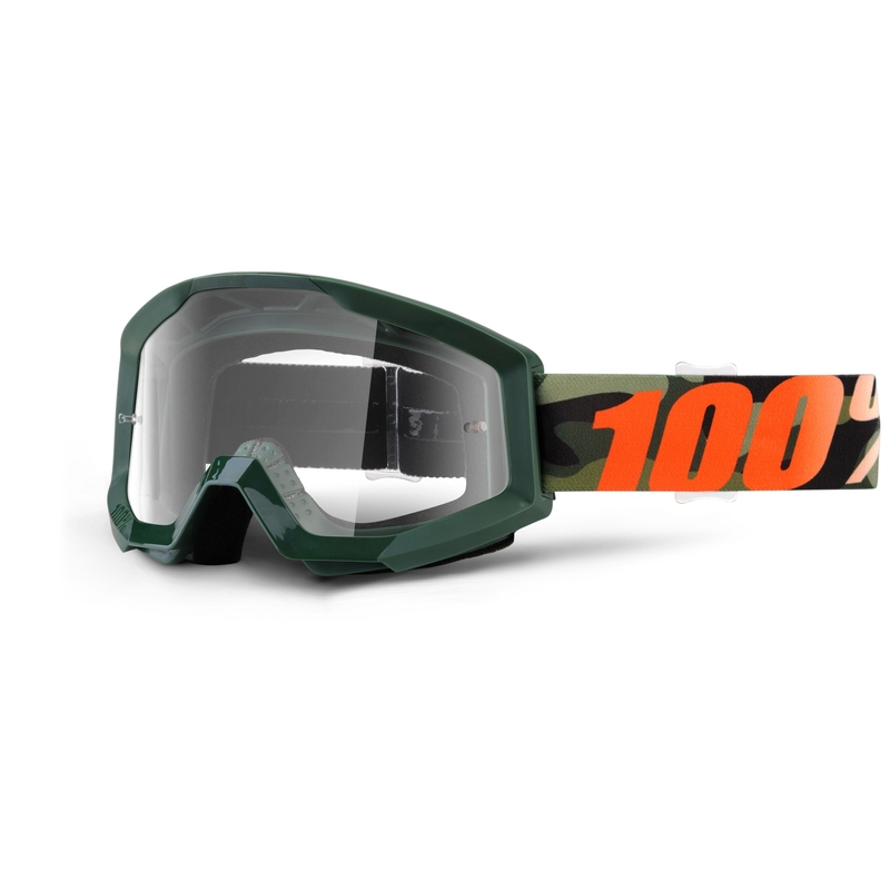 Ochelari de motocros 100% Strata Huntitistan (plexi transparent)