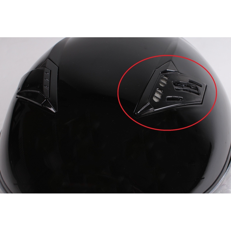 Cască de motocicletă Akira 2243 negru lucios - clasa II