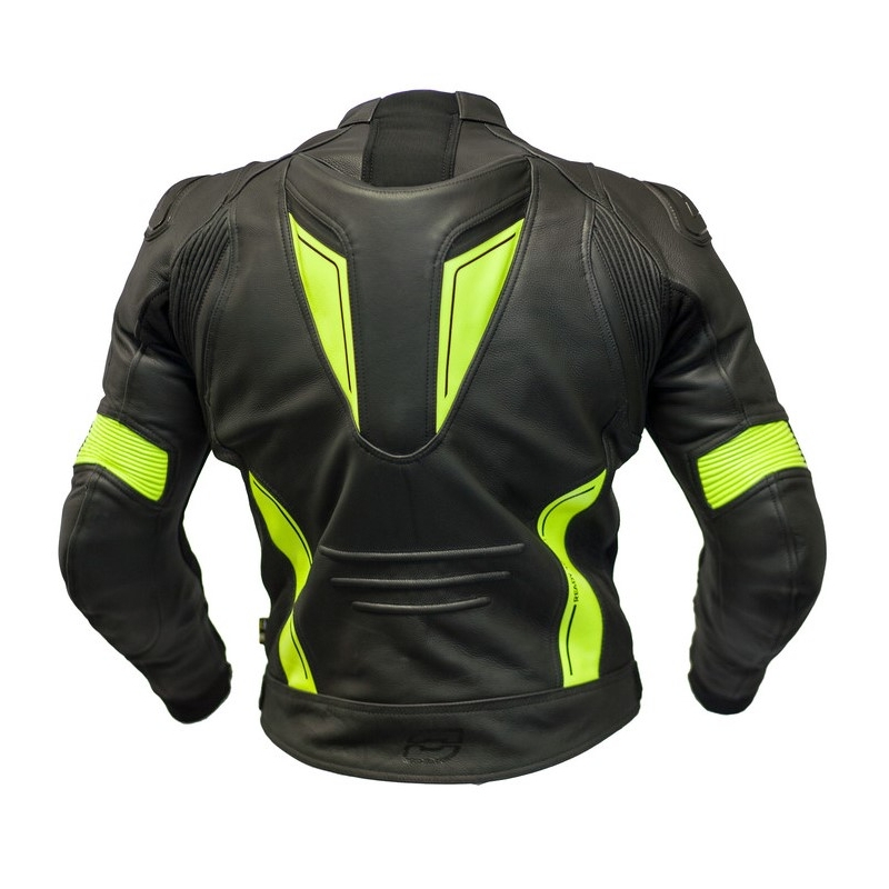 Jachetă pentru motociclete Ozone Volt negru-galben-fluo