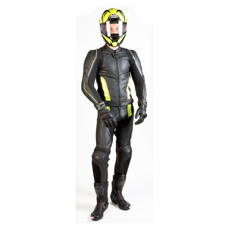 Ozone Volt Negru negru-Fluo Yellow pantaloni de motociclete lichidare