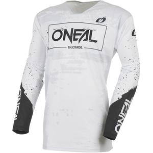 Tricou motocross O'Neal Mayhem Paint alb-negru