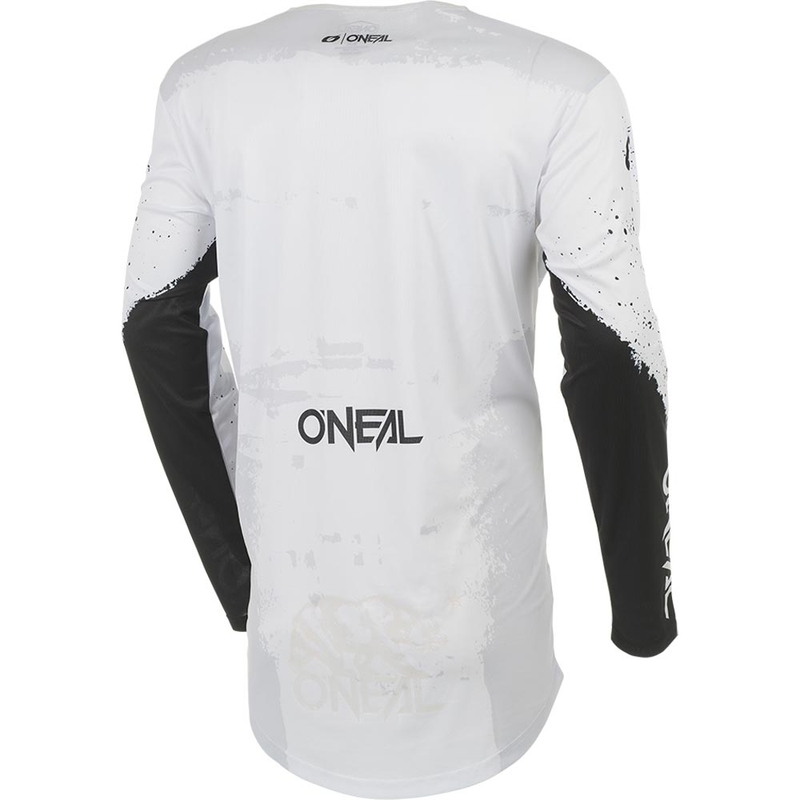 Tricou motocross O'Neal Mayhem Paint alb-negru