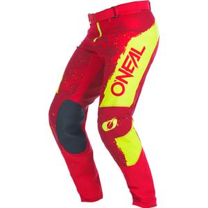 Pantaloni motocross O'Neal Mayhem Paint Roșu-Galben Neon