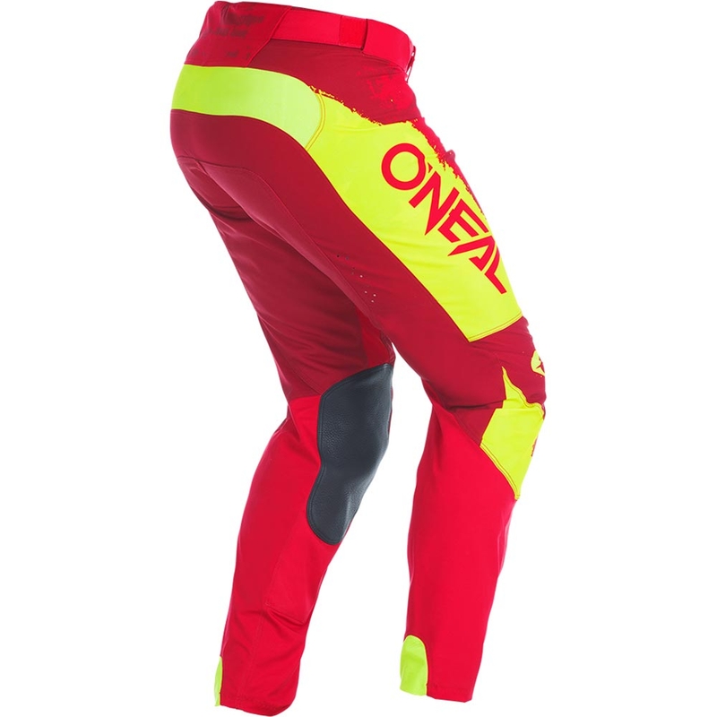 Pantaloni motocross O'Neal Mayhem Paint Roșu-Galben Neon