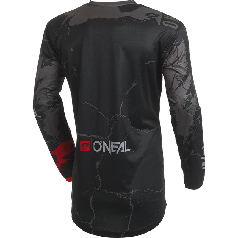Tricou motocross O'Neal Element Acid negru-gri