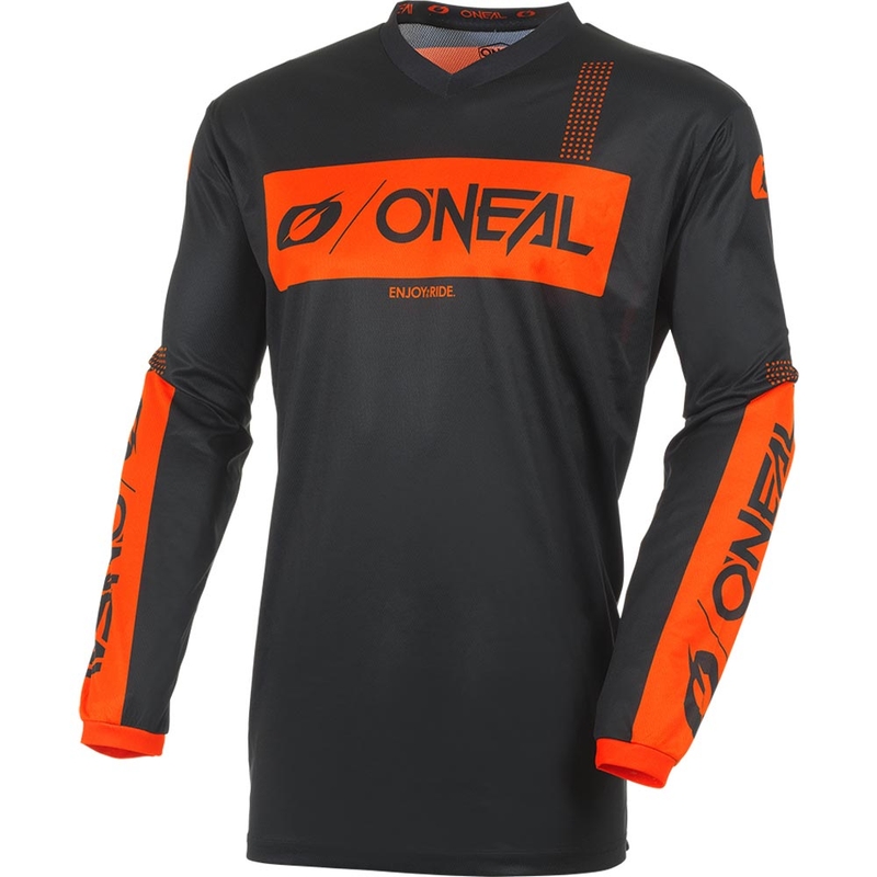 Tricou motocross O'Neal Element Racewear negru-portocaliu