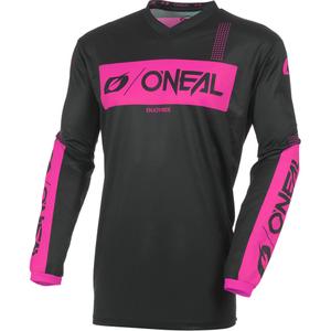 Tricou motocross pentru femei O'Neal Element Racewear negru-roz