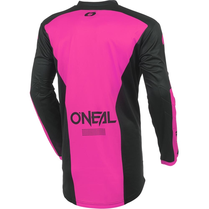 Tricou motocross pentru femei O'Neal Element Racewear negru-roz