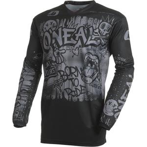 Tricou motocross O'Neal Element Rancid negru-gri