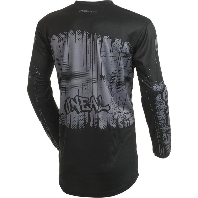 Tricou motocross O'Neal Element Rancid negru-gri