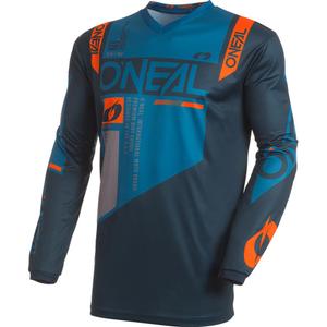Tricou motocross O'Neal Element Factor albastru-portocaliu