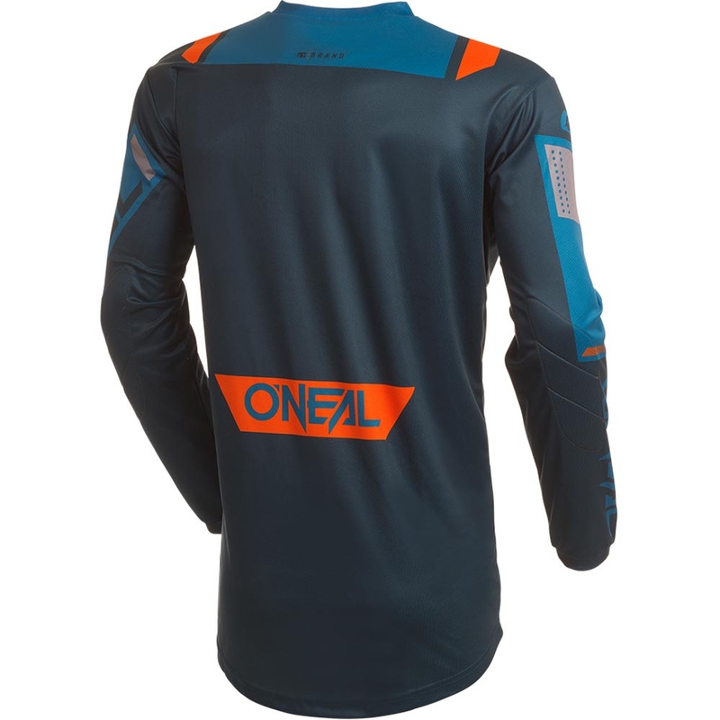 Tricou motocross O'Neal Element Factor albastru-portocaliu