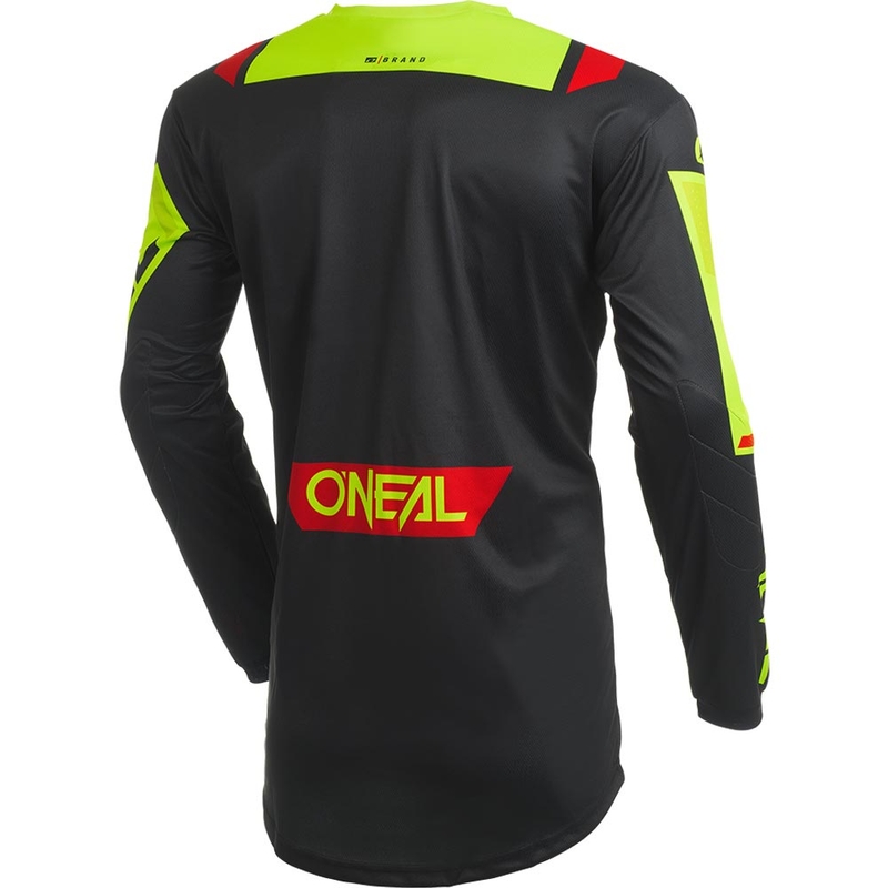 Tricou motocross O'Neal Element Factor negru-galben neon