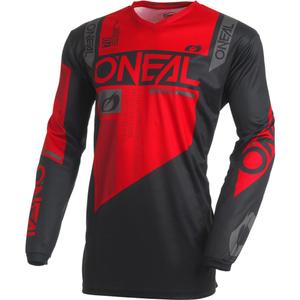 Tricou motocross O'Neal Element Factor negru-roșu