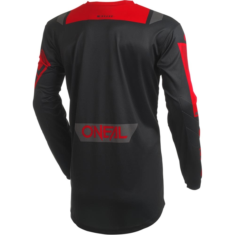 Tricou motocross O'Neal Element Factor negru-roșu