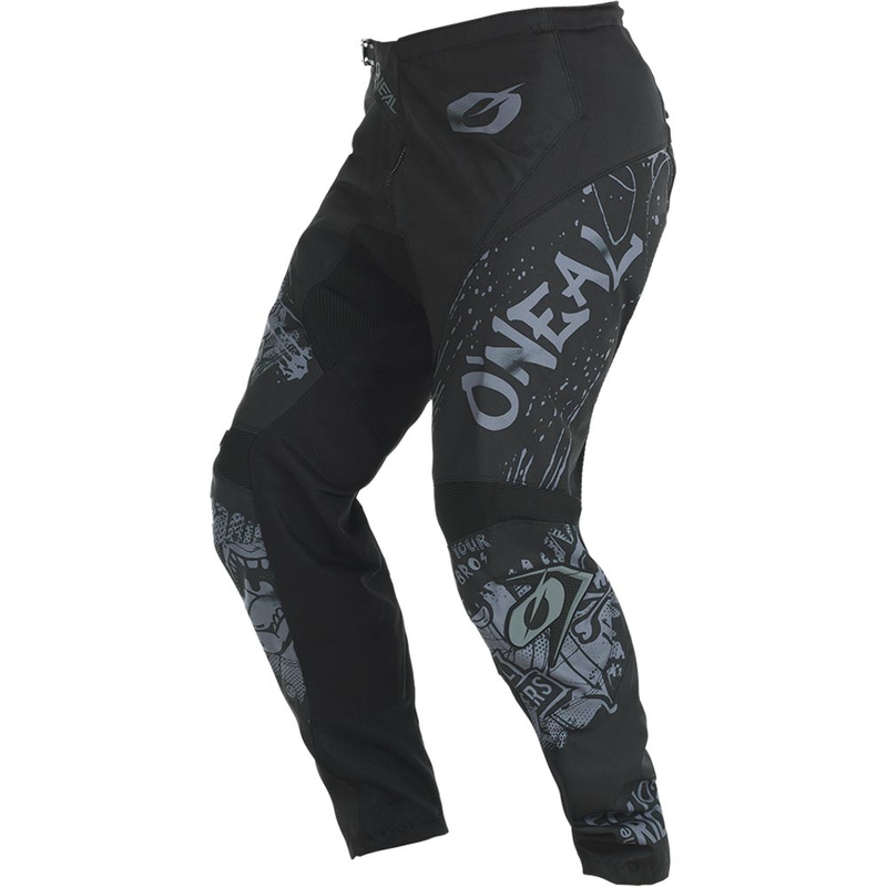 Pantaloni motocross O'Neal Element Rancid negru-gri