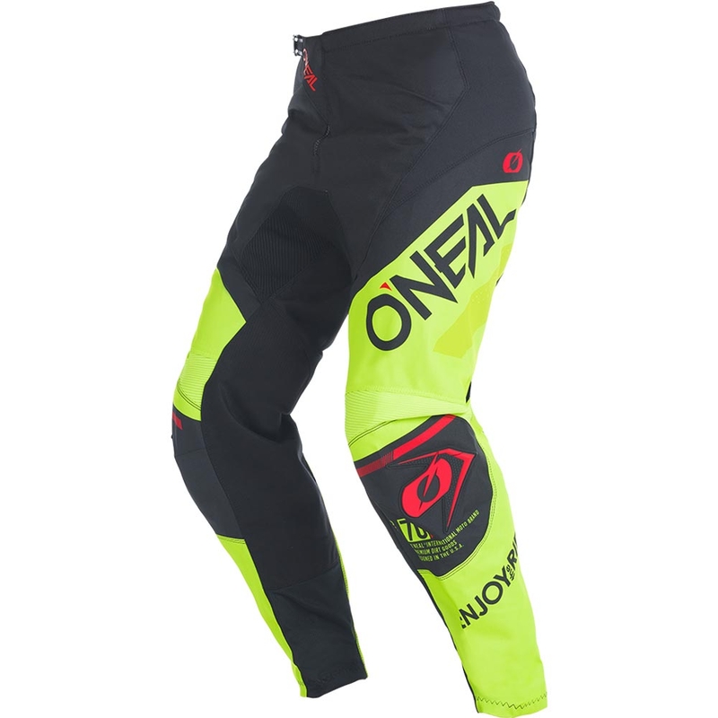 Pantaloni Motocross O'Neal Element Factor Negru-Galben Neon