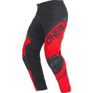 Pantaloni motocross O'Neal Element Factor negru-roșu