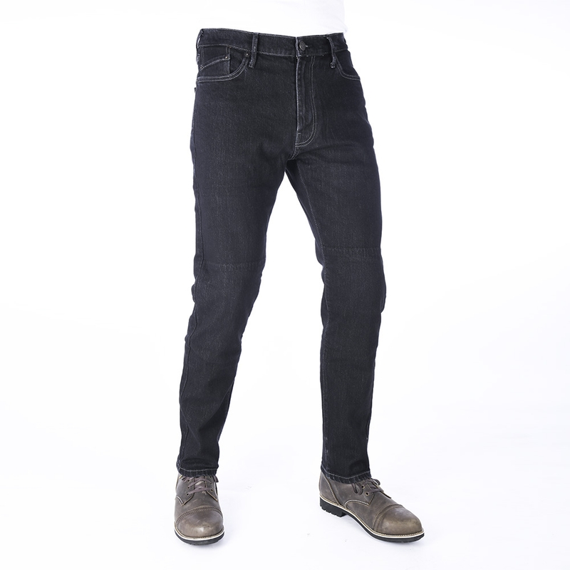 Oxford Original Approved Slim Fit Black Motorcycle Jeans pentru motociclete