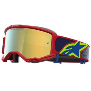 Ochelari motocross Alpinestars Vision 5 Drag roșu-albastru-galben fluo