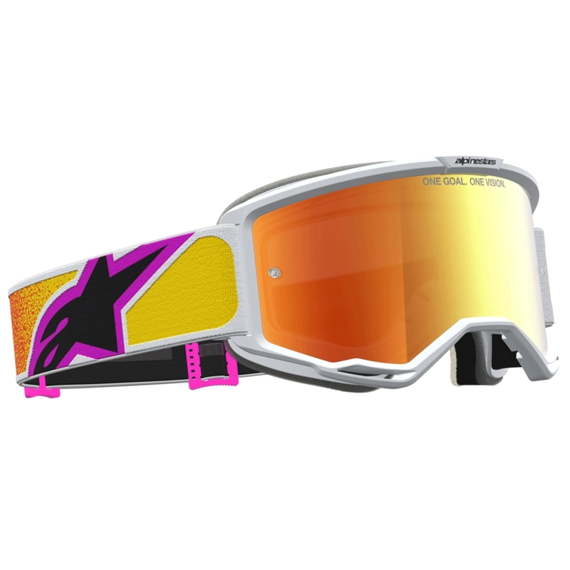 Ochelari motocross Alpinestars Vision 5 Drag portocaliu-roșu