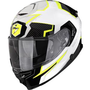 Cască integrală pentru motocicletă Scorpion EXO-GT SP Air Atlas, alb-negru-galben fluo
