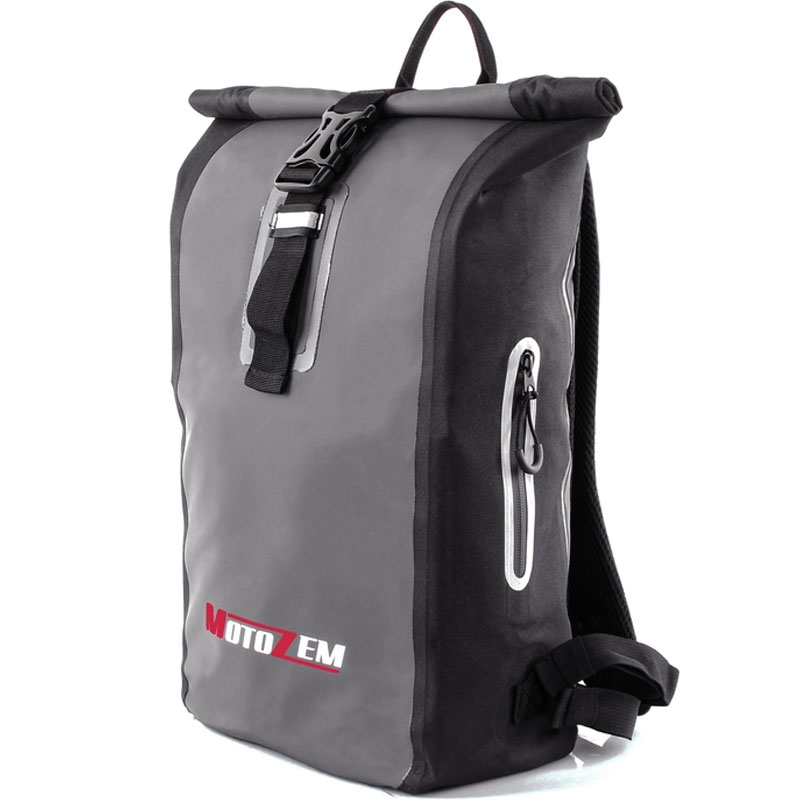 MotoZem rucsac impermeabil negru-gri