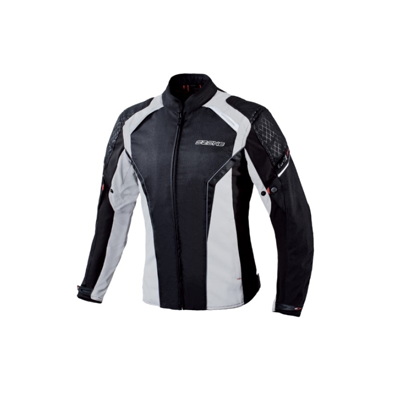 Jacheta de motociclete Ozone Edge II Negru și gri pentru femei Vânzări lichidare