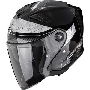 Cască de motocicletă Scorpion EXO-GT Jet Crest, neagră-argintie