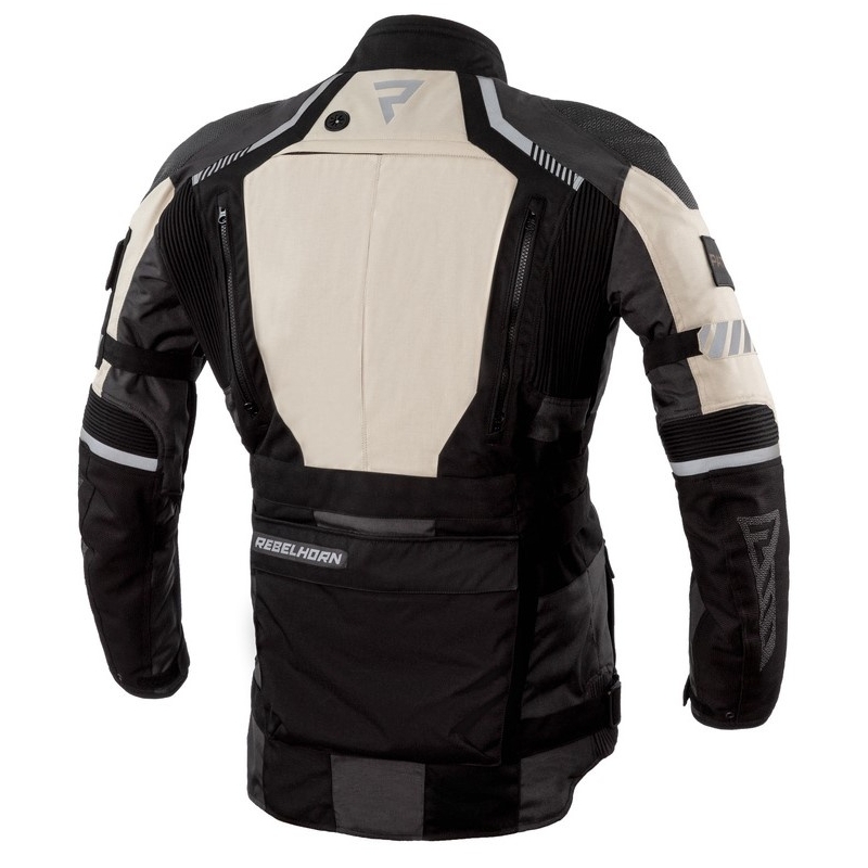 Jachetă de motocicletă Rebelhorn Patrol negru-sand-grey