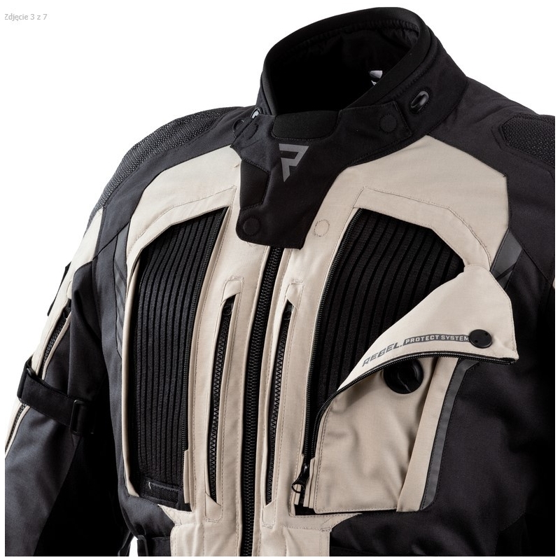 Jachetă de motocicletă Rebelhorn Patrol negru-sand-grey