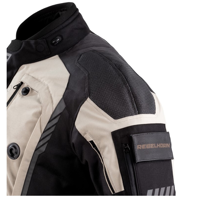 Jachetă de motocicletă Rebelhorn Patrol negru-sand-grey