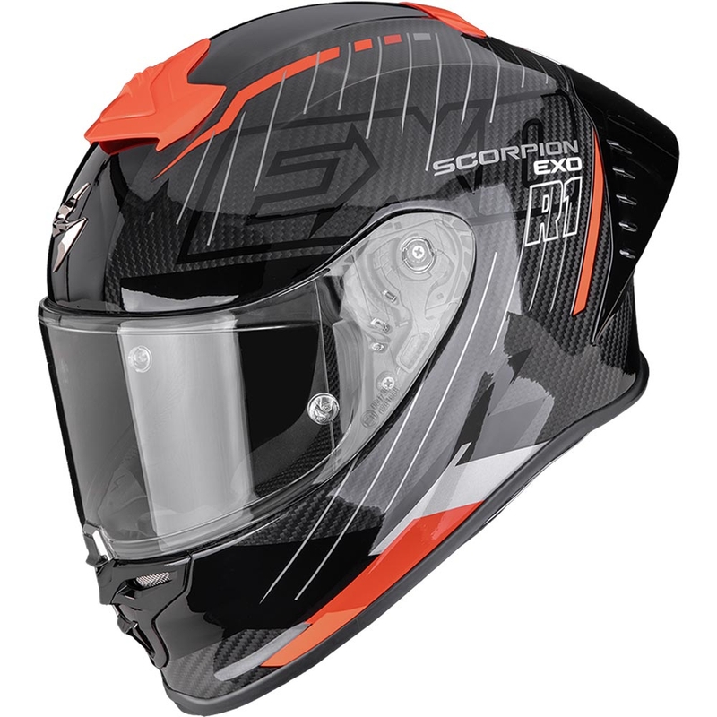 Cască integrală pentru motocicletă Scorpion EXO-R1 EVO II Air Surge negru-roșu