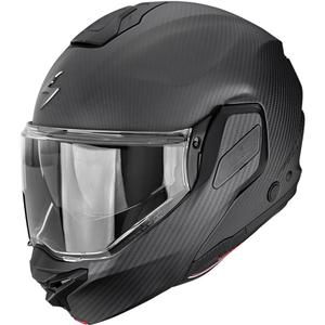 Cască de motocicletă Scorpion EXO-TECH II Carbon Solid, flip-up, neagră mată